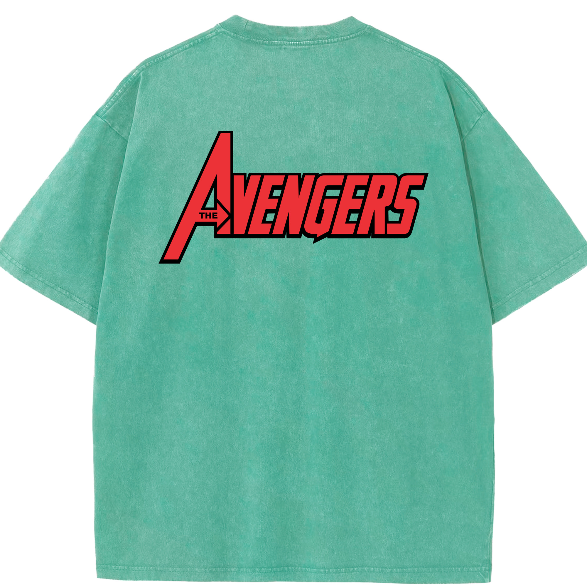 （画像用） アベンジャーズ The Avengers 綿100% ヴィンテージ風 半袖Tシャツ（背面プリント）